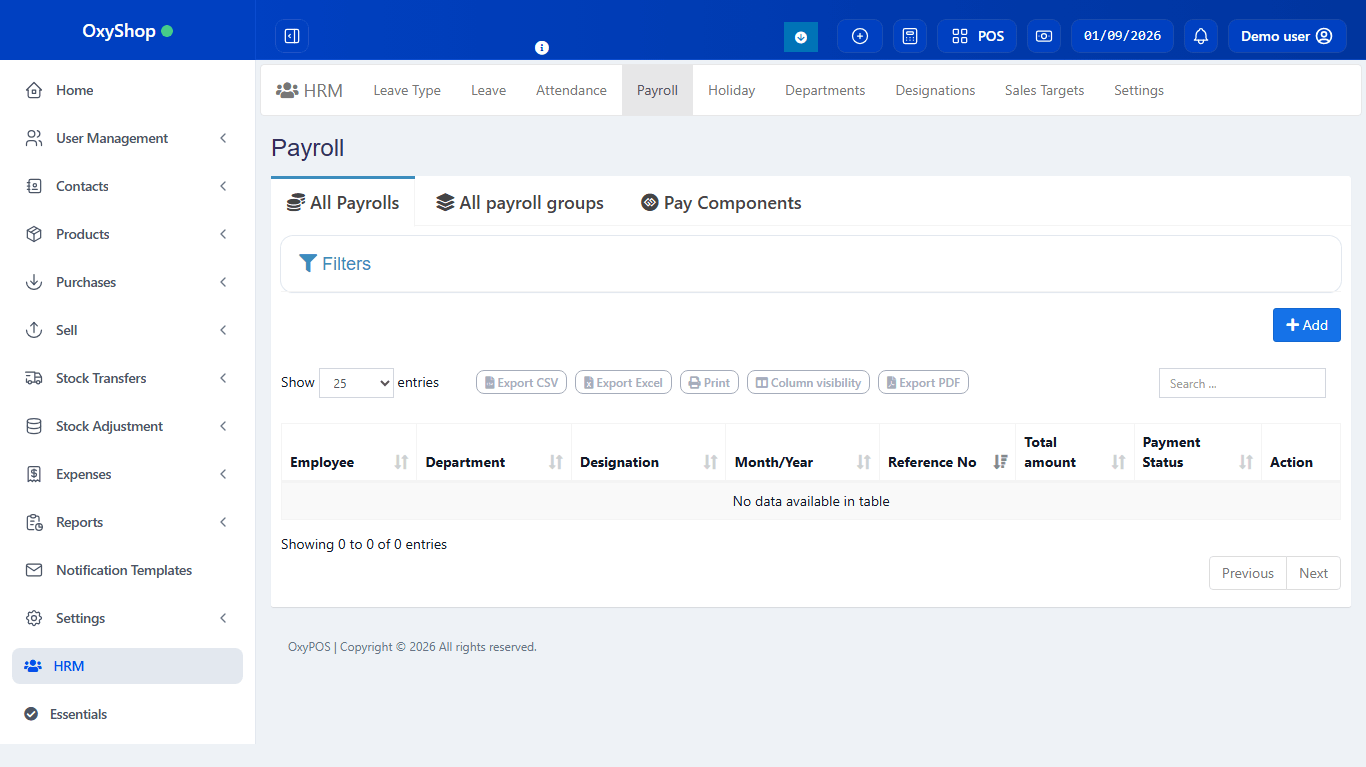 HRM Interface